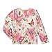 Boys Rash Guard Swim Shirt Long Sleeve UPF+ 50 Sun Shirts Quick Dry Shirt Butterfly Pink Rose for Toddler Kids