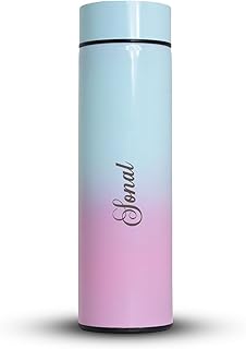 Dream Gift GLORE Your Name Personalized Engraved Temperature Steel Bottle with Led Display for Office - School, Gym Outdoo Price In India