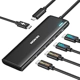 MOKiN USB C to USB C Hub Dual Monitor with 4K@60Hz DP Alt Mode (Black)