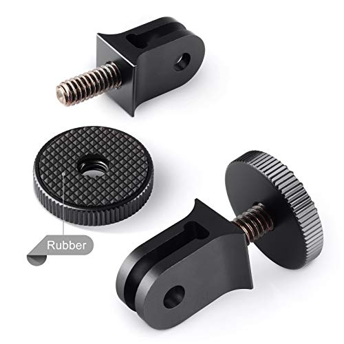 Hsu Aluminum 1/4 Inch 20 Camera Mount With Aluminum Thumbscrew, Tripod Adapter Compatible With Gopro Hero, Sony, Xiaomi Yi And Other Action Cameras (Black) #TOP3