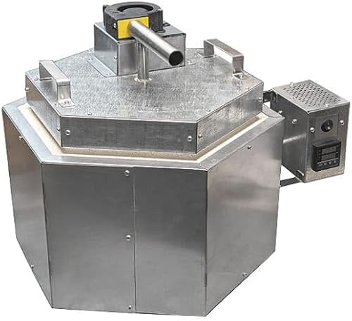 Technical Super Market Professional Wax Burnout 1100 C (2012 F) Top-Loaded Programmable Kiln with Flask and Air Extractor, galvanized steel