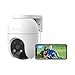 EZVIZ Cámara Vigilancia WiFi Exterior 360°,2K+ Cámara IP de Seguridad,Visión Nocturna a Color,Detección IA de Personas/Vehículos,Seguimiento Zoom Auto,Audio Bidireccional,Sirena, Alexa/Google,C8c 4MP