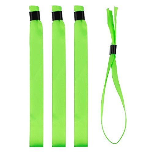 Iboo – 20 Pulseras Verde Claro de Tela cinta de raso - Pulseras Desechables de Identificación y Seguridad para Eventos, Fiesta - Cierre de Plástico Unidireccional