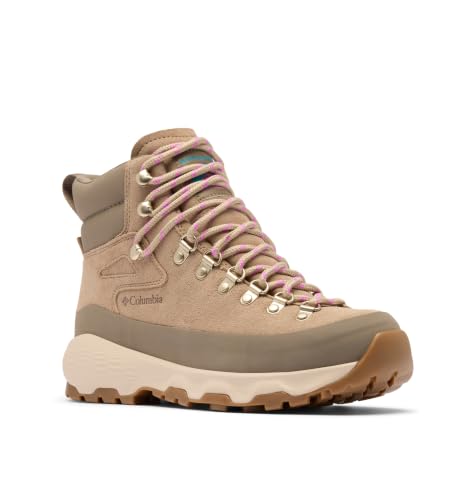 Columbia Women's Newton Alpine PT Waterproof Hiking Boot, Oxford Tan/Foxglove, 8
