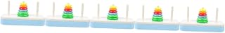Toyvian 5 Conjuntos Torre De Hanoi Blocos De Bebê Brinquedos De Viagem Para Crianças Brinquedos De Madeira Para Bebês Brinquedos De Empilhamento Abs Blocos Infantis Brinquedos Educativos