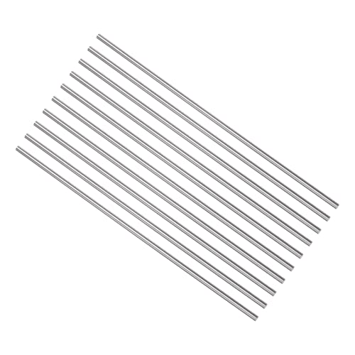 QUARKZMAN 3mm x 150mm Rotondo Aste x 10pz HSS (Alta Velocità Acciaio) Barra Magazzino per Industria Tornio Ingranaggio Albero Aghi Bulini