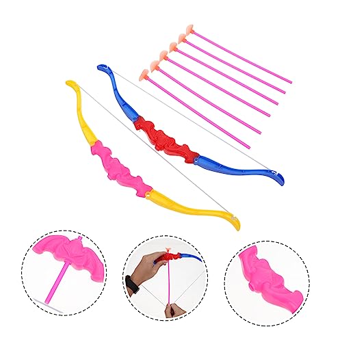 GAROZATION 6 Pack Boys and Girls Toys Set Archery Game Props for Girls Boys Childrens Bow Arrow Game Toy Random Color - Image 7