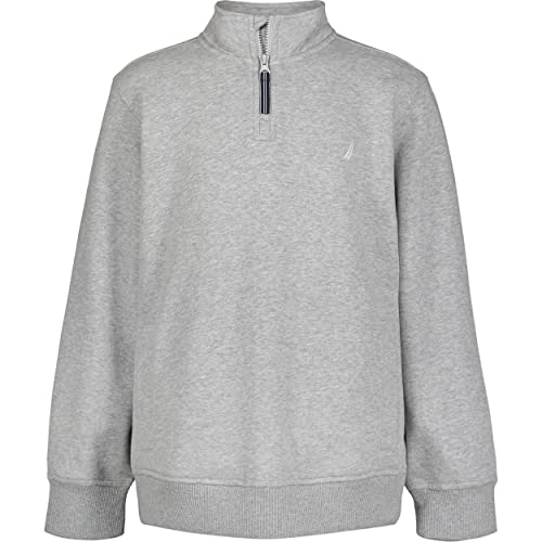 Nautica Boys' Long Sleeve Fleece Quarter Zip Pullover Jacket