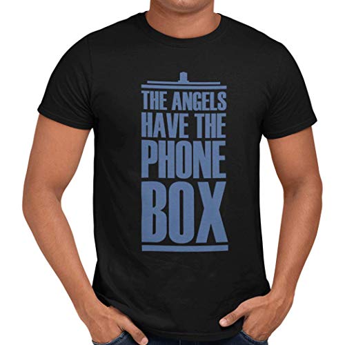 Image of Getting Shirty The Angels Have The Phone Box - Mens/Unisex, Color : Black, Size : Medium