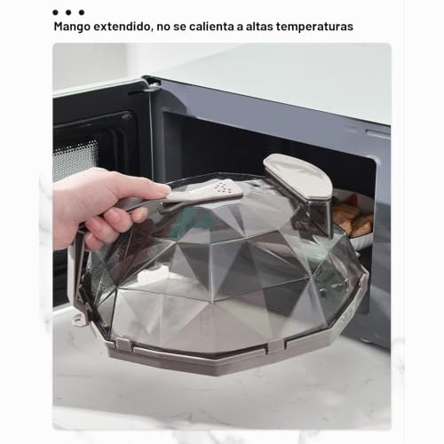 Cubierta para microondas transparente Tyenaza: adiós a las salpicaduras de comida al cocinar 5