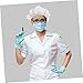 VALICLUD 100pcs Disposable Non Woven Bouffant Caps with Elastic Band Breathable Hair Nets for Food Service Kitchen Industrial Use Nurse Accessories