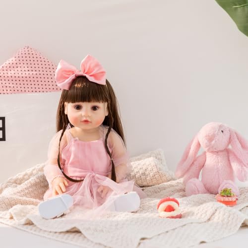 Muñeca bebé realista Reborn 22 pulgadas con silicona miniatura 3