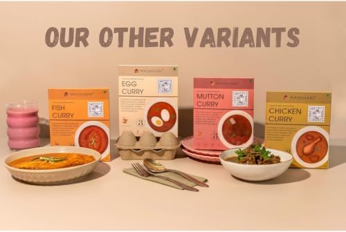 Image of Maskhari Ready to Eat Egg Curry Paste, Pack of 5 x 150g | Instant Indian Curry Base | Authentic Maharashtrian Egg Curry | Ready to Cook | No Preservatives | No Artificial Colors | Heat & Eat