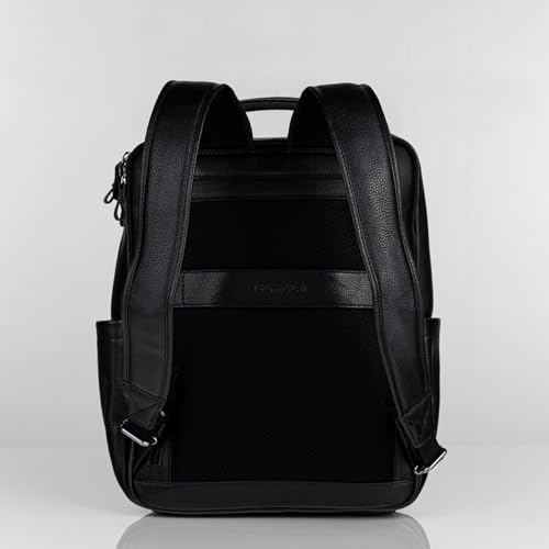 Image of BROWN BEAR BB Havana Laptop Backpack - Black Office Bag for Men, 15'' Compatible, Quick-Access Front Pocket, Unisex, Modern Design | Laptop bags for men office use