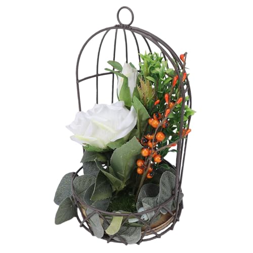 Cage à oiseaux décorative pour support de pot de fleurs sur balcon - 2