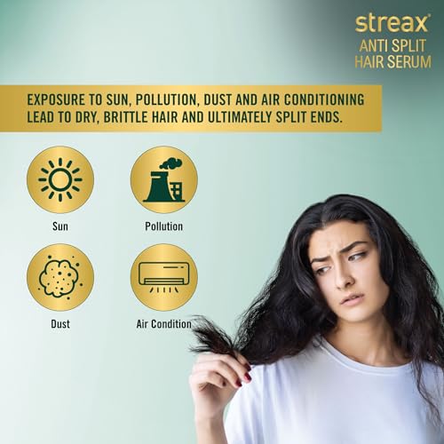 Streax Anti Split Hair serum, 100 ml I with Bio - Elixir I Controls split ends I 82% reduction in Split Ends I 60% reduction in dryness - Image 5