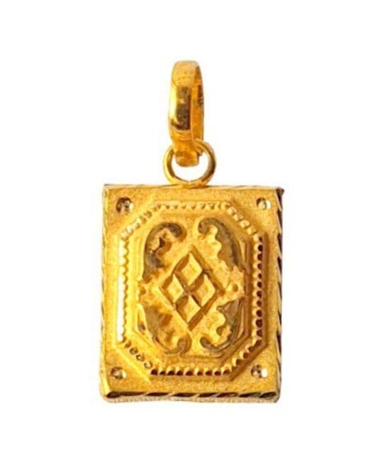 Colgante para hombre de oro de 18K amarillo abstracto un regalo eterno