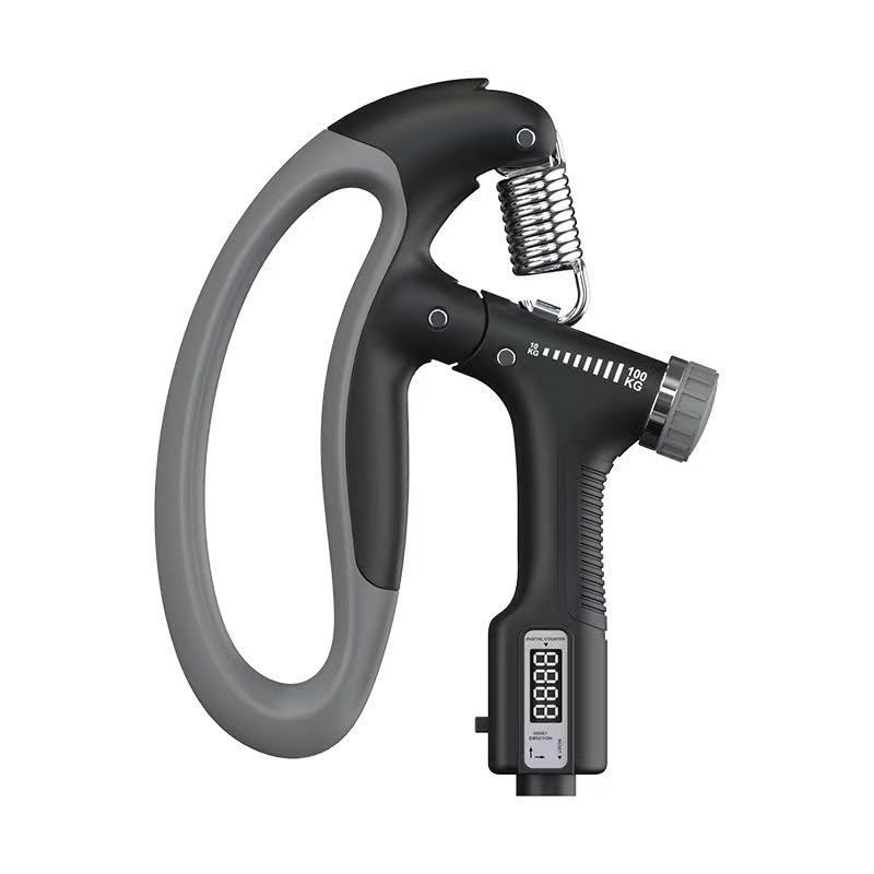 Image of D-Shape Hand Gripper with Counter Adjustable Resistance 10KG-100KG | Power Grip Trainer for Forearm, Finger & Hand Strength | Home & Gym Workout Tool