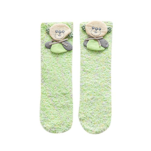 YOLAI Children Toddler Coral Fleece Floor Socks Cute Cartoon Thickened Stockings Comfortable Warm Fuzzy Sleep Socks
