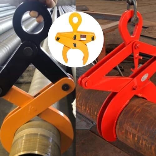 Abrazaderas de tijera de acero aleado for transporte pesado de materiales como cemento, tuberías, piedra y madera en rollo.(3T)