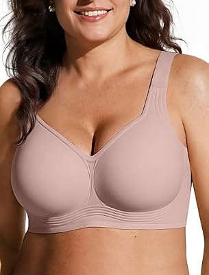 OEAK Womens Wireless Jelly Bras Plus Size Support Push Up Comfy Bra DRS L
