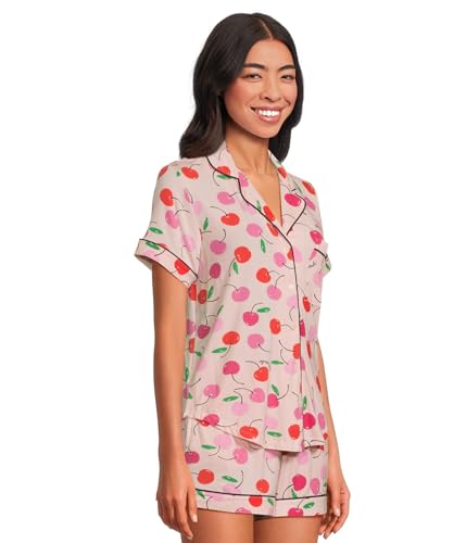 Image of kate spade new york Short Sleeve Knit Shorty Pj Set