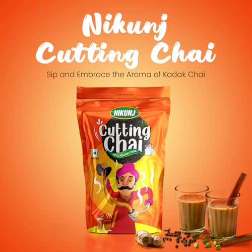 Image of NIKUNJ Cutting Chai, 1kg | Real Kadak Chai | Black Tea | Strong Blend - Rich Taste, basil