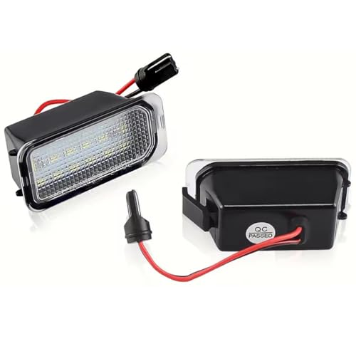 TitanAuto 2 x Luz LED para Matrícula Sin Error, 12V, Material ABS, Compatible for Ford Kuga, Focus, Fiesta, Mondeo MK4/MK5, S-MAX, Compatible for Jaguar XF X250, XJ X351 - Pack de 2