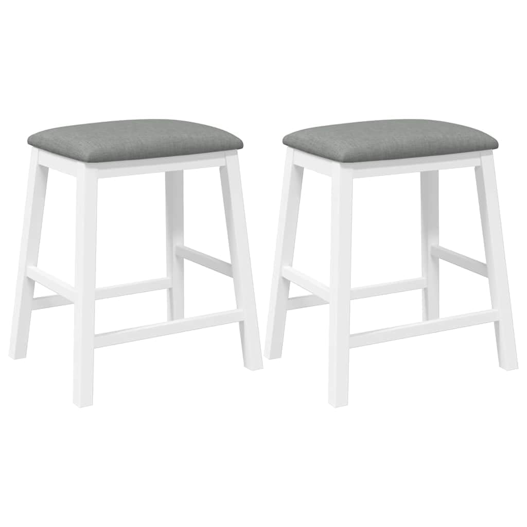 Chaise de bar confortable pour cuisine et salon tabouret blanc lot de 2