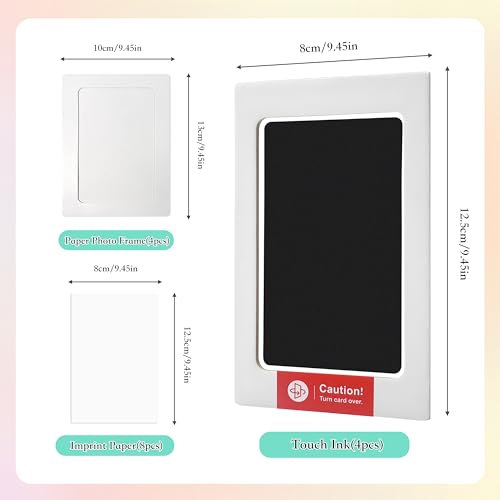 4er-Pack pfotenabdruck set hund,pfotenabdruck set katze,hundepfoten abdruck,fußabdruck baby,pfotenabdruck hund,Geeignet für Katzen, Hunde, Vögel, Babys usw.