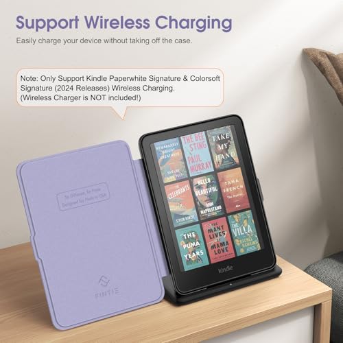 Image of Fintie Case for 7 inch All-New Kindle Paperwhite (12th Generation, 2024) and Kindle Colorsoft Signature Edition - Slim Lightweight Shell PU Leather Protective Cover with Auto Sleep /Wake, Fantacy Ombre