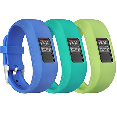 Mosstek Compatible with Garmin Vivofit 3/Vivofit Jr/Vivofit Jr 2 Bands for Kids Girls Boys Women, Colorful Cute Soft Silicone Sport Adjustable Replacement Vivofit Jr/Vivofit Jr 2 Bands Small Large