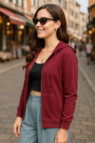 Image of FUNDAY FASHION Women's Trendy Fleece Zipper Sweatshirt with Hoodie for Women