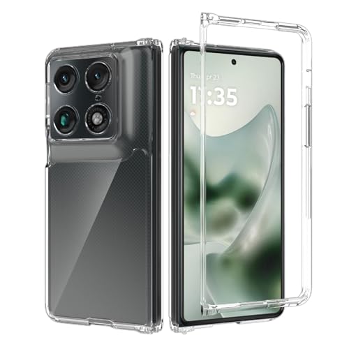 QJONSIU Coque Compatible avec Motorola Razr Fold, PC Anti-Rayures HD Transparent Case Protecteur