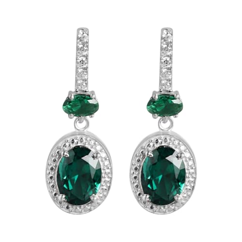 Image of ZAVYA 925 Sterling Silver CZ Drop Silver Plating Drop Earrings | Gift for Women and Girls | With Certificate of Authenticity and 925 Hallmark