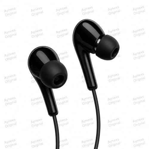 Image of Original Wired Earphone Compatible with XIAOMI Type-C in-Ear Earphones with 12.4mm Drivers, HD Microphone, and IP54 Dust & Water Resistance (Black)