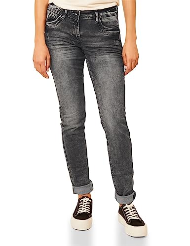 Cecil Damen B375274 Bequeme Jeanshose, Black Used Wash, 34W / 30L