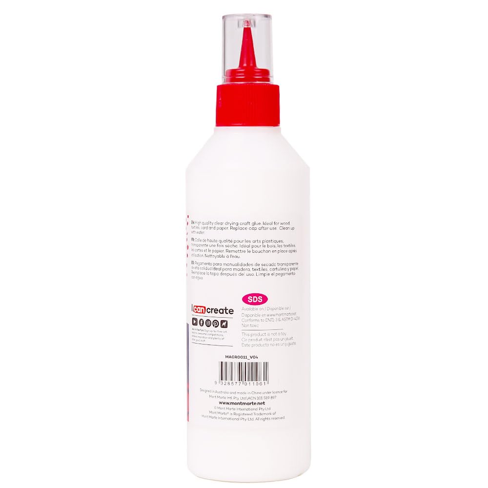 Mont Marte PVA Craft pegamento punta fina 250 G-3 Pack