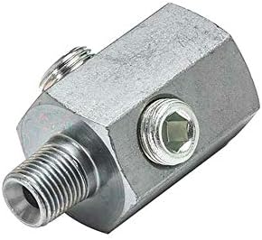 GlowShift 1/8 BSPT Male to 1/8-27 NPT Female Hex Universal Sensor Thread Adapter Reducer