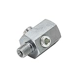 GlowShift 1/8 BSPT Male to 1/8-27 NPT Female Hex Universal Sensor Thread Adapter Reducer