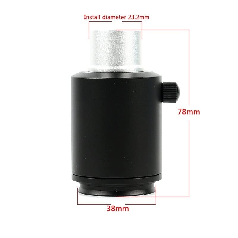 Microscope 38Mm CTV Stereo Microscope Camera Adapter 23.2Mm C Mount Industrial Digital Video Microscope Camera