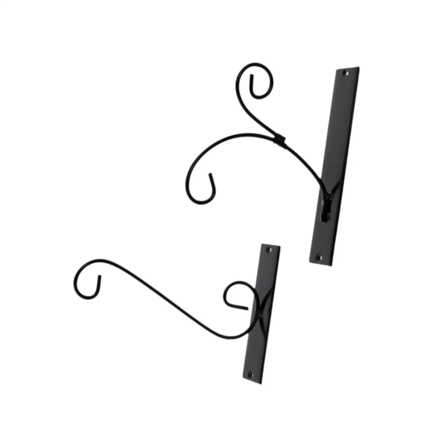Huwoyg One Color 2 Pieces Metal Plant Hanger Wall Bracket For Hanging Ornaments Baskets For Plants