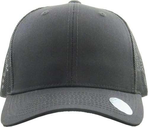 Image of Classic 6 Panel Cotton Twill Mesh Trucker Cap Hat Adjustable Snapback Hat