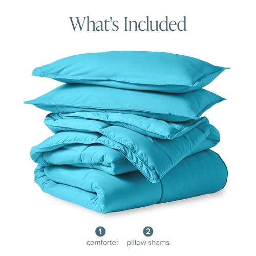 Image of Bare Home Comforter Set - Queen Size - Ultra-Soft - Goose Down Alternative - Premium 1800 Series - All Season Warmth (Queen, Aqua)