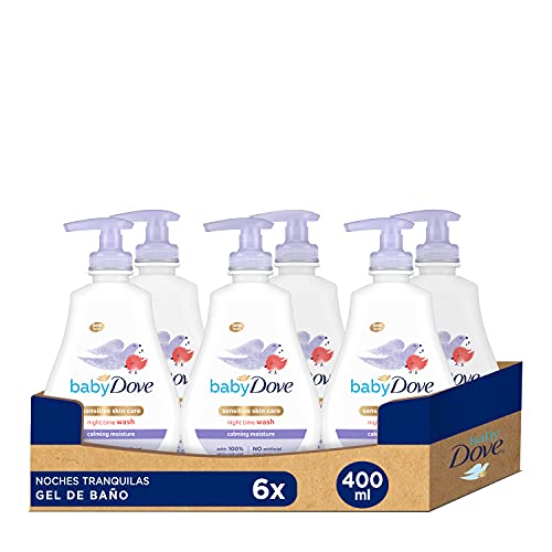 Baby Dove Gel de Baño Noches Tranquilas 400ml - Pack de 6