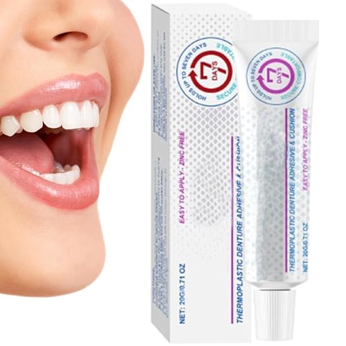 Thermoplastic Denture Adhesive For Refitting And Tightening,20g Glue For Dentures Refits And Tightens Loose Upper And Lower Dentures And Partials