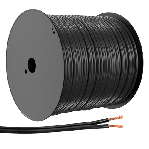 Firmerst 18 Gauge 1000 Feet SPT-2 Electrical Wire for Appliance Repair, Black...