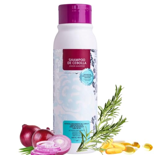Shampoo de Cebolla | Con Romero Biotina y Argan Estimula el Crecimiento del Cabello Limpieza profunda del Cuero Cabelludo Reduce la Prdida del Cabello - Onin Shampoo - 500 mL