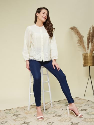 Image of J TURRITOPSIS Women's Cotton Peplum Casual Shirt