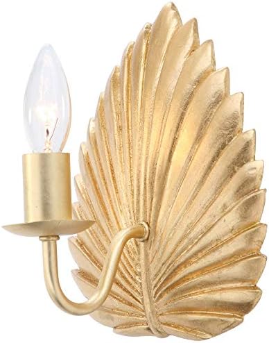 Safavieh Scn4001A-Set2 Lighting Collection Adonis Wall Sconce, Gold Leaf